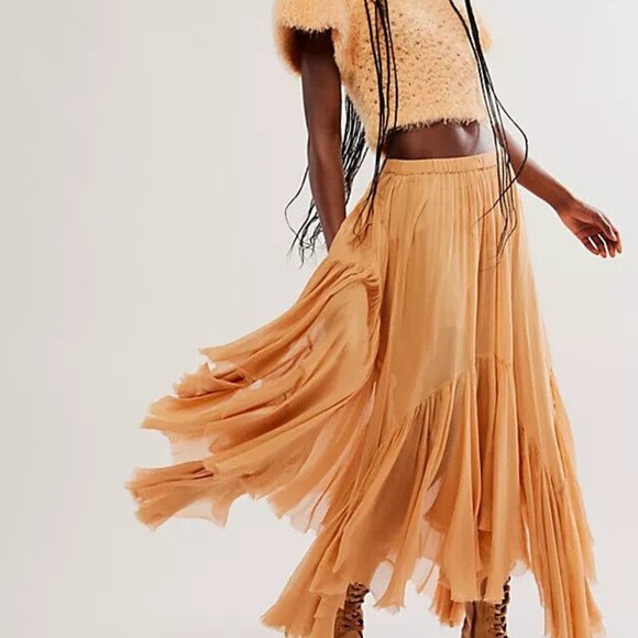 Free People Dresses & Skirts - Free People Fp One Clover Skirt Asymmetrical Tiered S